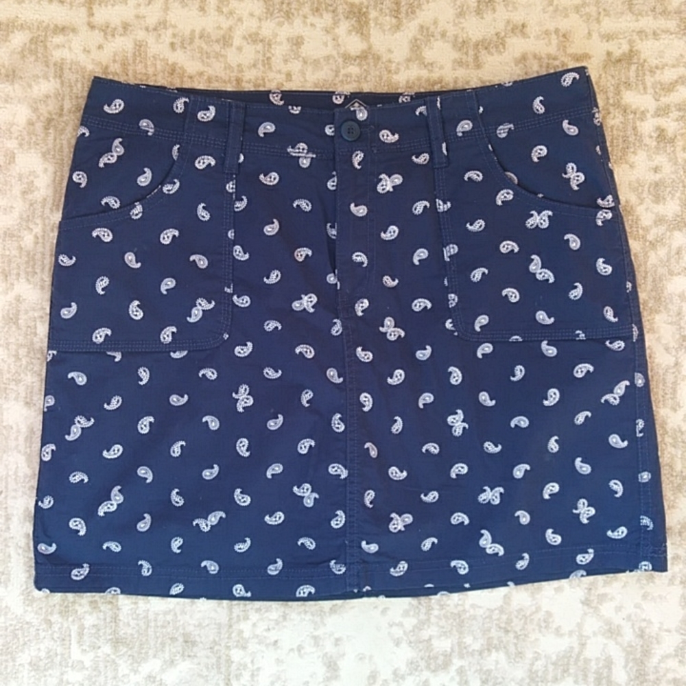 St. John's Bay Paisley Skort 12 Blue White